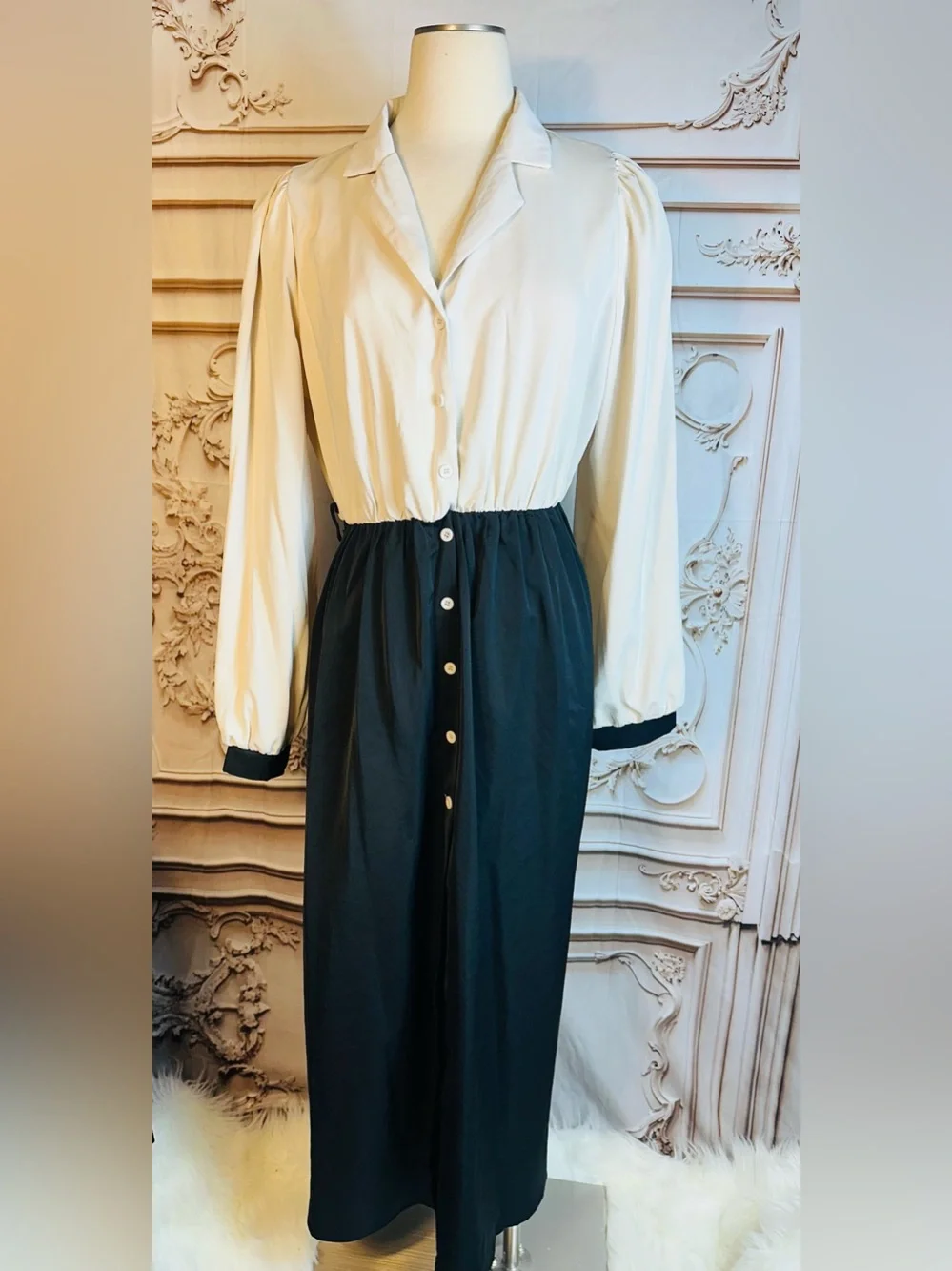 SHEIN Button-Front Maxi Skirt in Dark Green